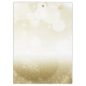 金ゴールドグリッターグラムスパークルラッシュパーソナライズされた クリップボード (裏面)