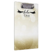 金ゴールドグリッターグラムスパークルラッシュパーソナライズされた クリップボード (右)