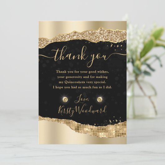 金ゴールドグリッターグラムティアーズエッジキンセアニェラ サンキューカード (スタンド正面)