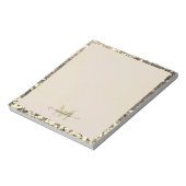 金ゴールドグリッターグラムモノグラム名 ノートパッド (回転)