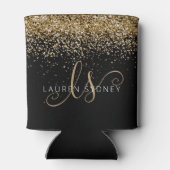 金ゴールドグリッターグラムモノグラム名 缶クーラー (裏面)