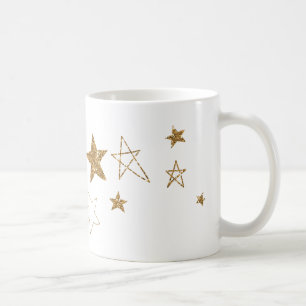 金ゴールドグリッターグリッツスターズ コーヒーマグカップ