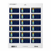 金ゴールドグリッターグリーンパイナップルネイビーブルー ラベル (フルシート)