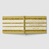 金ゴールドグリッターゴールデン結婚ズ記念日 ゲストブック (全面)