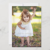 金ゴールドグリッターゴールデン誕生日招待状 招待状 (正面)