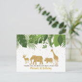 金ゴールドグリッターサファリアドベンチャーサンキューカード シーズンポストカード (スタンド正面)