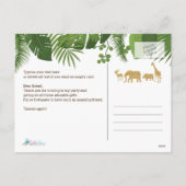 金ゴールドグリッターサファリアドベンチャーサンキューカード シーズンポストカード (裏面)