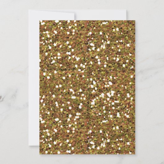 金ゴールドグリッターサプライズ50th誕生日招待状 招待状 (裏面)