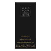 金ゴールドグリッターサロンビューティシアンメニュー価格表 ラックカード (裏面)