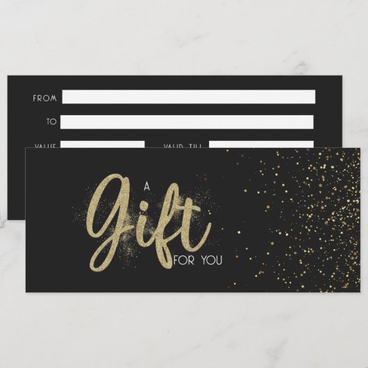 金ゴールドグリッターサロン店商品券 (正面/裏面)