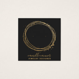 金ゴールドグリッターサークルジュエリーデザイナースタッドイヤリング