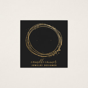 金ゴールドグリッターサークルジュエリーデザイナースタッドイヤリング