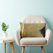 金ゴールドグリッターシェード抽象芸術腰枕 ランバークッション (椅子)