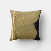 金ゴールドグリッターシェード抽象芸術 クッション (裏面)