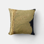 金ゴールドグリッターシェード抽象芸術 クッション (正面)