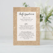 金ゴールドグリッターシックなグラマラスなスパークレス エンクロージャーカード (スタンド正面)