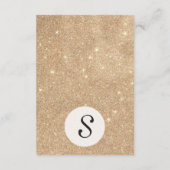 金ゴールドグリッターシックなグラマラスなスパークレス エンクロージャーカード (裏面)