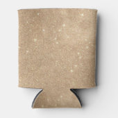 金ゴールドグリッターシックなグラマラスなスパークレス 缶クーラー (正面)