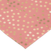 金ゴールドグリッターシティドットオンコーラルピンクテーブルクロス テーブルクロス (アングル)