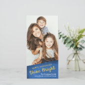 金ゴールドグリッターシャインブライトハッピーハヌッカ シーズンカード (スタンド正面)