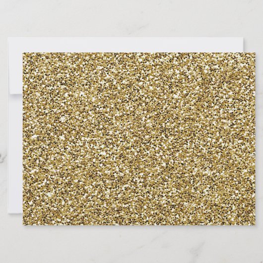 金ゴールドグリッターシューズファブラス50バースデーパーティー 招待状 (裏面)