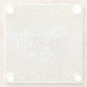 金ゴールドグリッターシルバーダイヤモンドシャインブライト ガラスコースター (裏面)