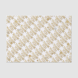 金ゴールドグリッターシルバーフォイルプリント紙吹雪ありがとう 薄葉紙