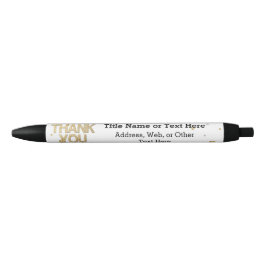 金ゴールドグリッターシルバーフォイルプリント紙吹雪ありがとう 黒ボールペン