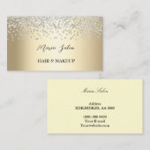 金ゴールドグリッターシルブ水彩名刺 名刺 (正面/裏面)