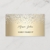 金ゴールドグリッターシルブ水彩名刺 名刺 (正面)