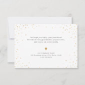 金ゴールドグリッターシンプルスクリプトビジネスロゴ サンキューカード (裏面)