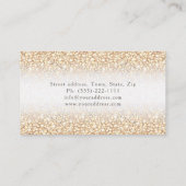 金ゴールドグリッタージュエリーデザイナーシマリングカード 名刺 (裏面)