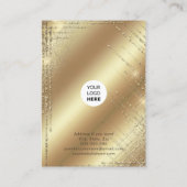 金ゴールドグリッタージュエリーホルダーイヤリングモダン 名刺 (裏面)