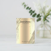 金ゴールドグリッタージュエリーホルダーイヤリングユニーク箔 名刺 (スタンド正面)