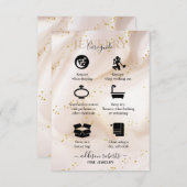 金ゴールドグリッタージュエリー気に サンキューカード (正面/裏面)