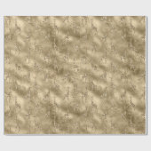 金ゴールドグリッタージラフェ ラッピングペーパー (フラット)