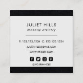 金ゴールドグリッタースウィッシュ&ブラックスクエアビジネスカード スクエア名刺 (裏面)