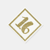 金ゴールドグリッタースウィート16 16thバースデーパーティー スタンダードカクテルナプキン (角)