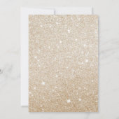 金ゴールドグリッタースクリプトスウィート16誕生日パーティー 招待状 (裏面)