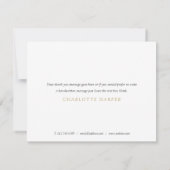 金ゴールドグリッタースクリプトビジネス サンキューカード (裏面)