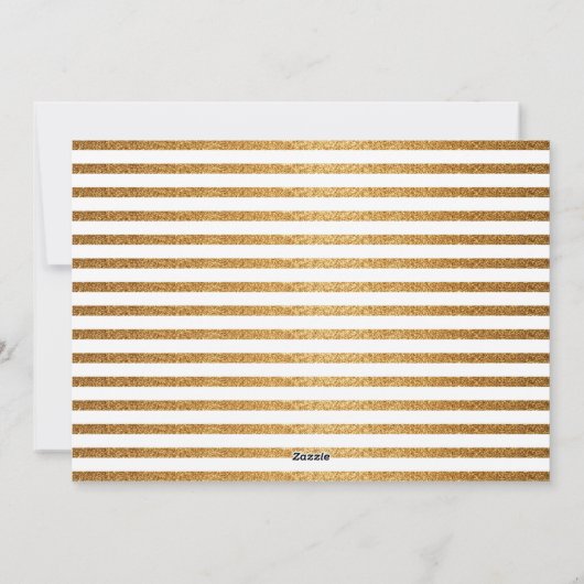 金ゴールドグリッタースクリプトピース&ジョイクリスマス5写真 シーズンカード (裏面)