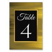 金ゴールドグリッタースクリプト金属箔テーブル番号 テーブルナンバー (裏面)