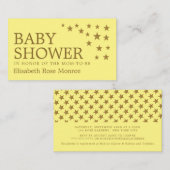 金ゴールドグリッタースターズベイビーシャワーチケット招待状 名刺 (正面/裏面)
