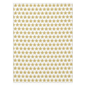 金ゴールドグリッタースターズホワイト テーブルクロス (正面)