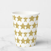 金ゴールドグリッタースターズホワイト 紙コップ (右)