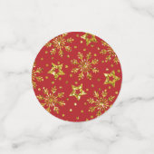 金ゴールドグリッタースターズ&スノーフレーク コンフェッティ (スモール正面)