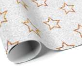 金ゴールドグリッタースターパターンクリスマスギフトカバー ラッピングペーパー (ロールコーナー)