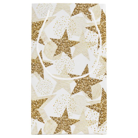 金ゴールドグリッタースター抱き枕 スモールペーパーバッグ (裏面)