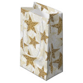 金ゴールドグリッタースター抱き枕 スモールペーパーバッグ (正面アングル)