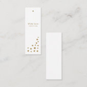 金ゴールドグリッタースター、ギフトラベル スキニー名刺 (正面/裏面)